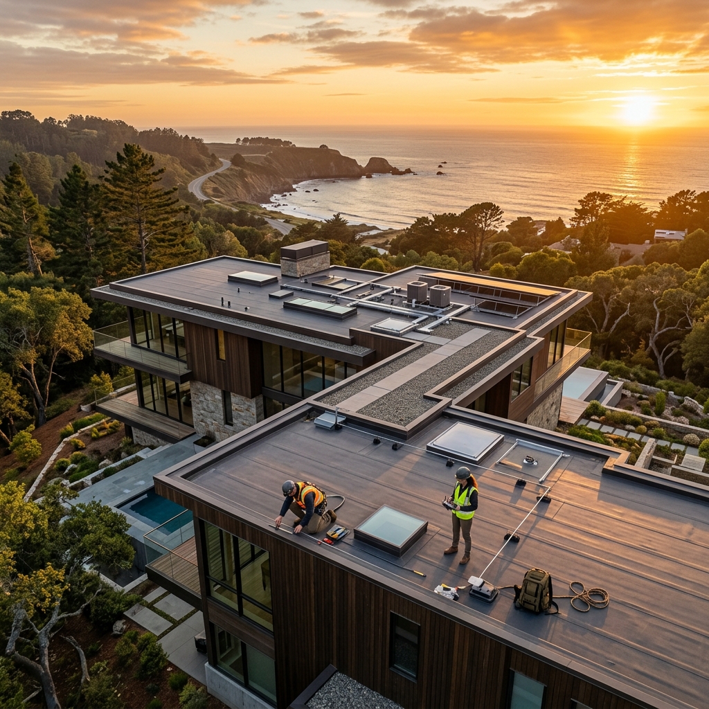 Dakdekker JTDak aan het werk op een plat dak in Amsterdam